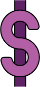 purple dollar sign